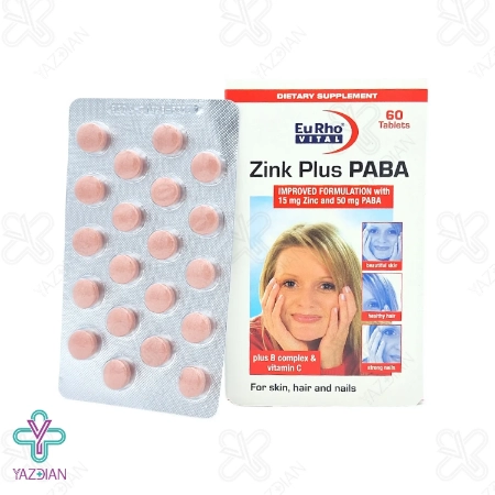 کپسول زینک پلاس بکمپلکس و پابا یوروویتال - 60 عددی	