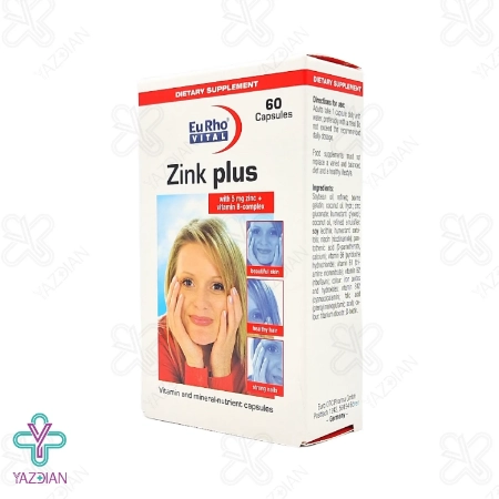کپسول پوست.مو و ناخن زینک پلاس 5 یوروویتال - 60 عددی	