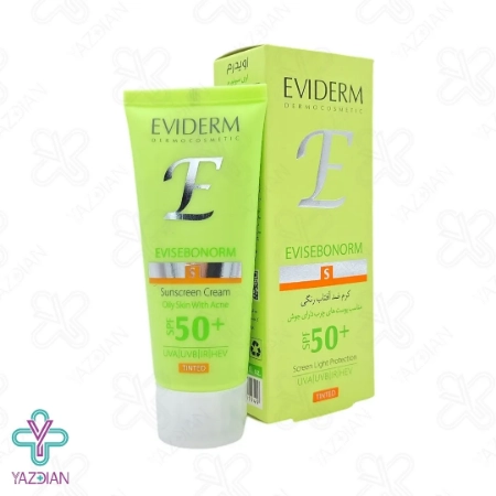 کرم ضد آفتاب SPF50 اوی سبونورم پوست چرب و جوشدار اویدرم - رنگی