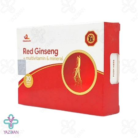قرص رد جینسینگ پاور مولتی ویتامین مینرال سام آرین - 30 عددی	