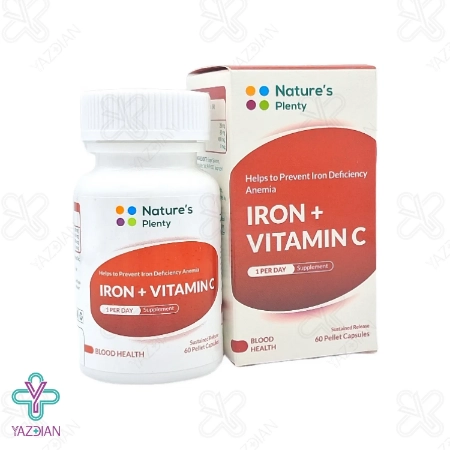 کپسول آهن آیرون پلاس ویتامین ث نیچرز پلنتی- 60 عددی	