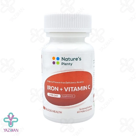 کپسول آهن آیرون پلاس ویتامین ث نیچرز پلنتی- 60 عددی	