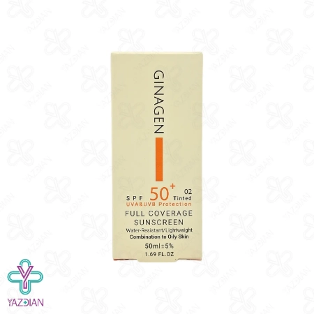 کرم ضد آفتاب SPF 50 پوست چرب ژیناژن - رنگی 02	