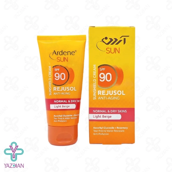 کرم ضد آفتاب ضد چروک SPF90 آردن سان – بژ روشن	