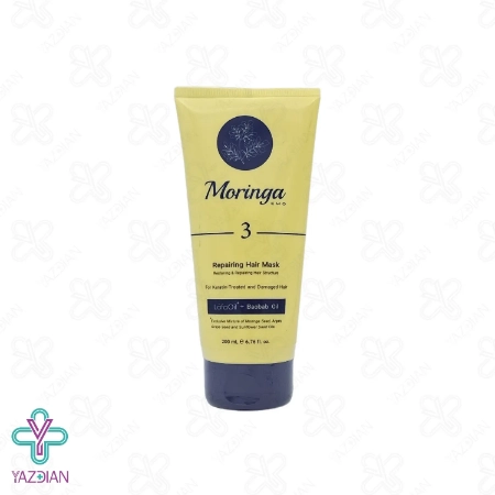 ماسک مو ترمیم کننده موهای کراتینه و آسیب دیده مورینگا - 200 میلی لیتر	