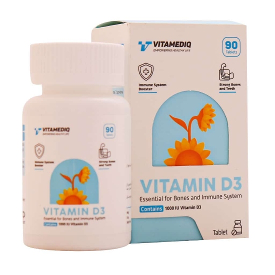 تصویر  قرص ویتامین د3 1000 واحد ویتامدیک کوثر - 90 عددی 