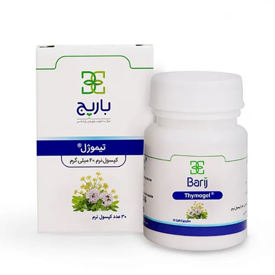 تصویر  کپسول ضدسرفه تیموژل باریج اسانس - 30 عددی