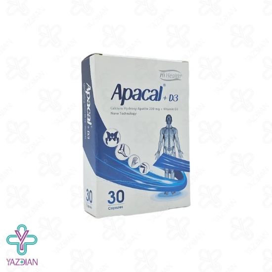 کپسول تقویت مفاصل آپاکل د3 های هلث - 30 عددی	